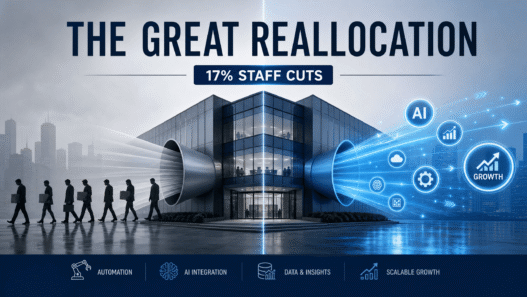 The Great Reallocation: How Profitable Companies Are Cutting 17% of Staff While Announcing Record Growth