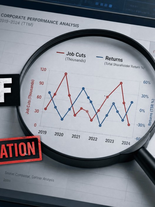 The AI Layoff Con: Gartner Study Reveals Zero Correlation Between Job Cuts and Returns