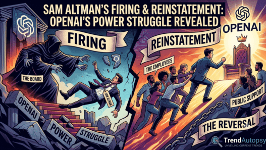 Sam Altman's Firing & Reinstatement: OpenAI's Power Struggle Revealed | TrendAutopsy"